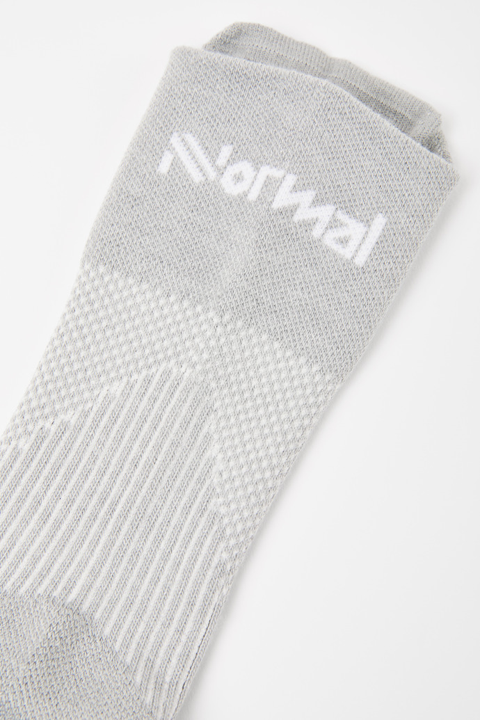 Running Socks Grey compressive mid-cut running socks for women