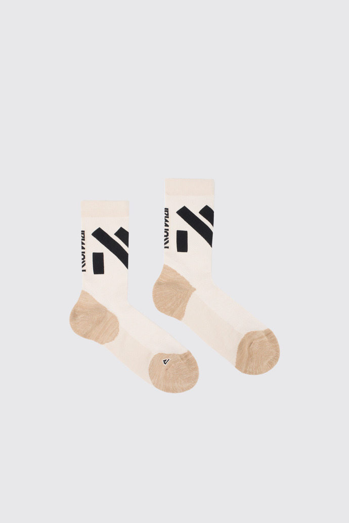 Race Sock Calcetines running de compresión beige para mujer