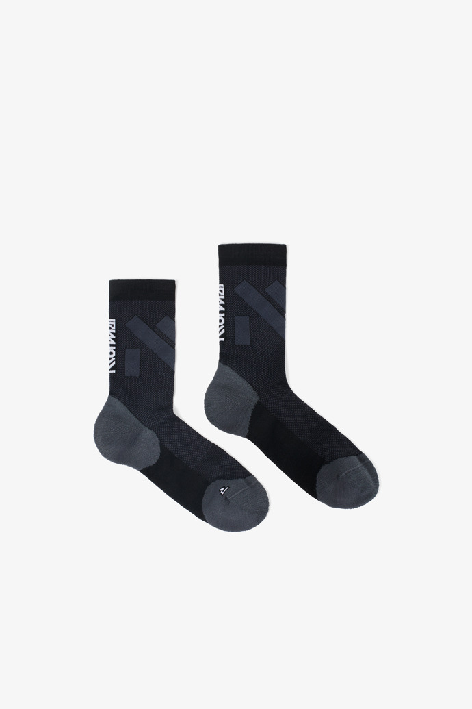Race Sock Chaussettes noires de running de compression pour homme