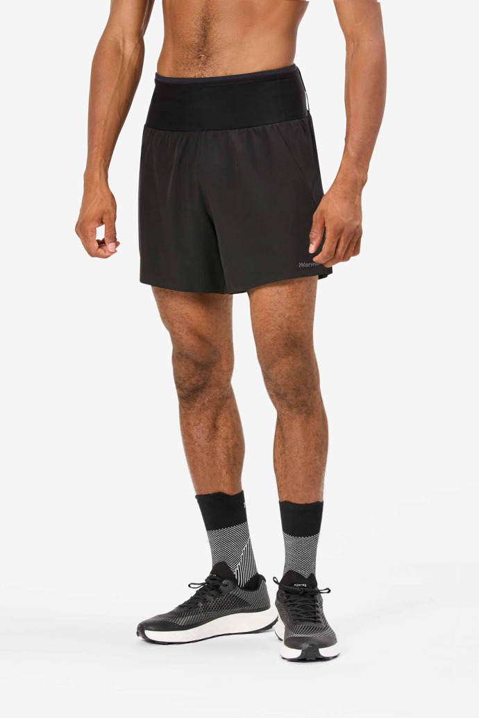 Men’s Race Shorts Short noir de running pour homme
