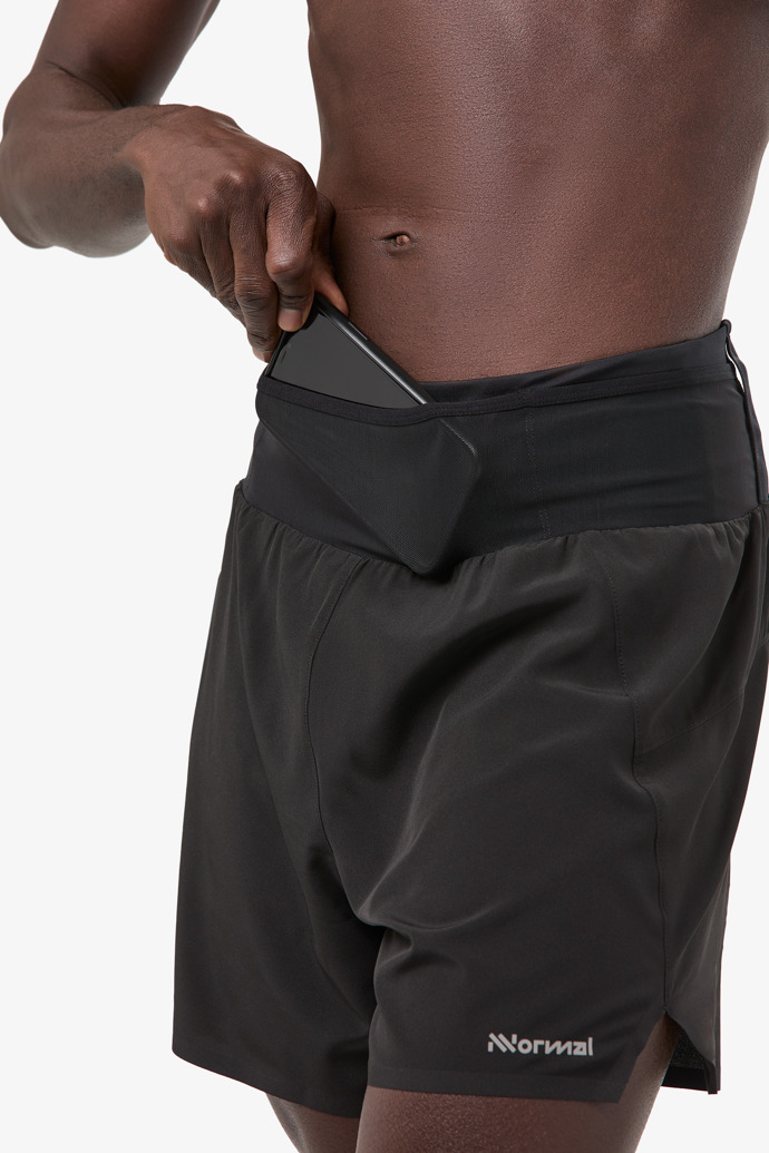 Men’s Race Shorts Black Schwarze Laufshorts für Männer