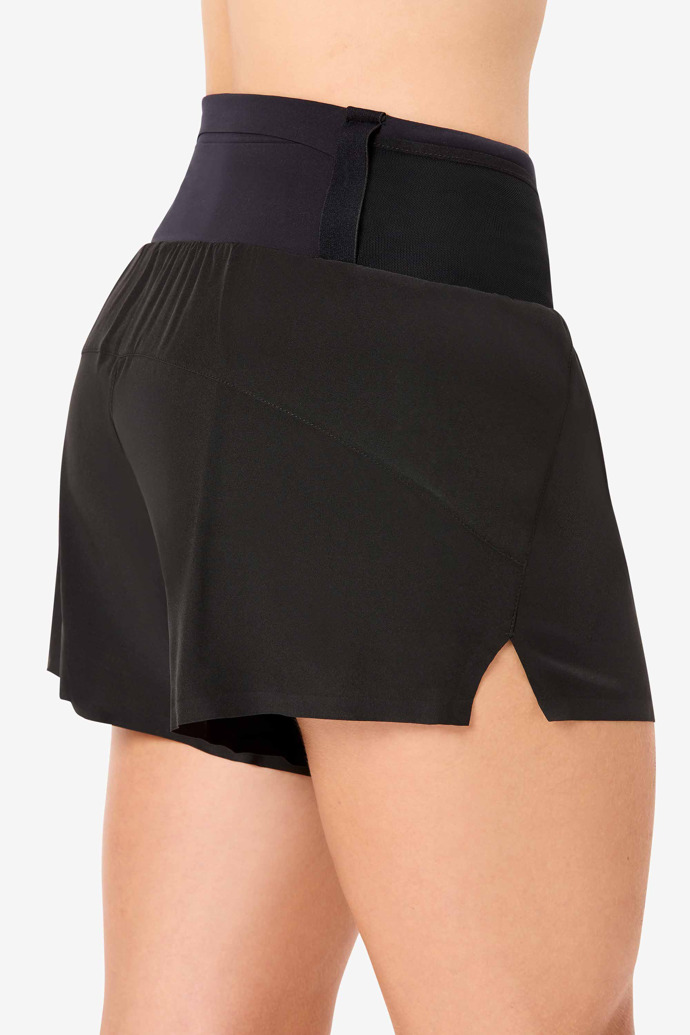 Women’s Race Shorts Pantalón corto carrera de cintura alta negro para mujer