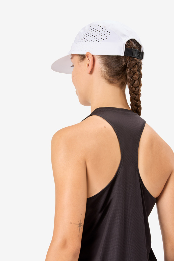 Women’s Race Tank Camiseta running sin mangas negra para mujer slim-fit