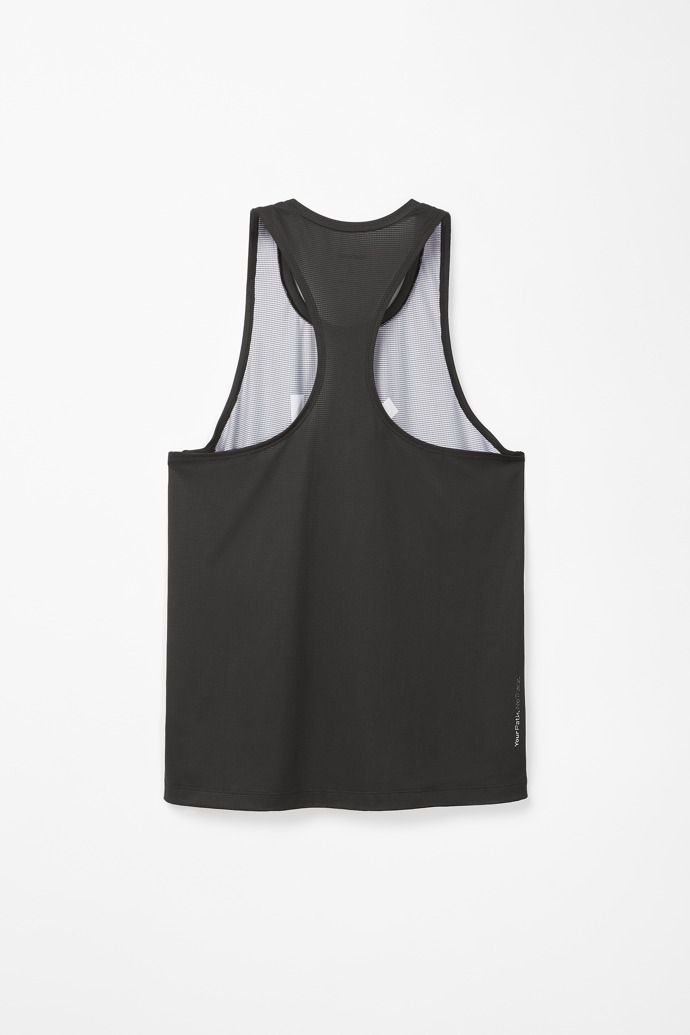 Women’s Race Tank Camiseta running sin mangas negra para mujer slim-fit