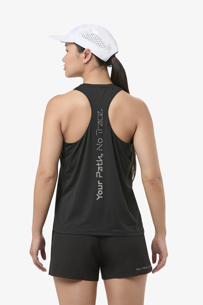 Women’s Race Tank Black Camiseta running negra para mujer