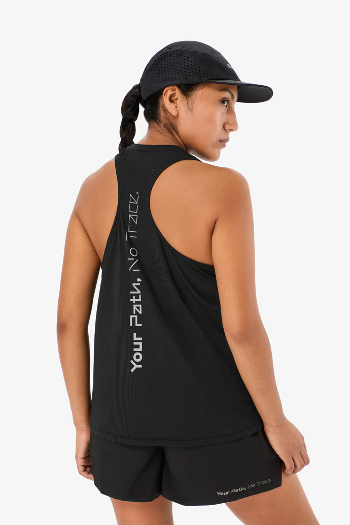 Race Tank W NN Camiseta carreras sin mangas negra para mujer