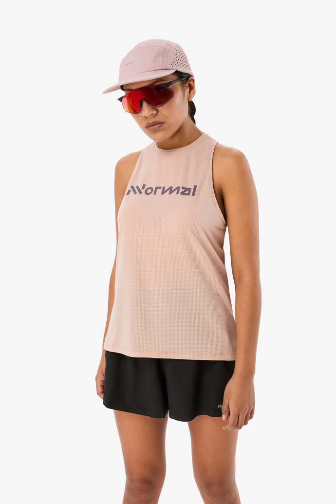 Race Tank W NN Camiseta carreras sin mangas rosa para mujer