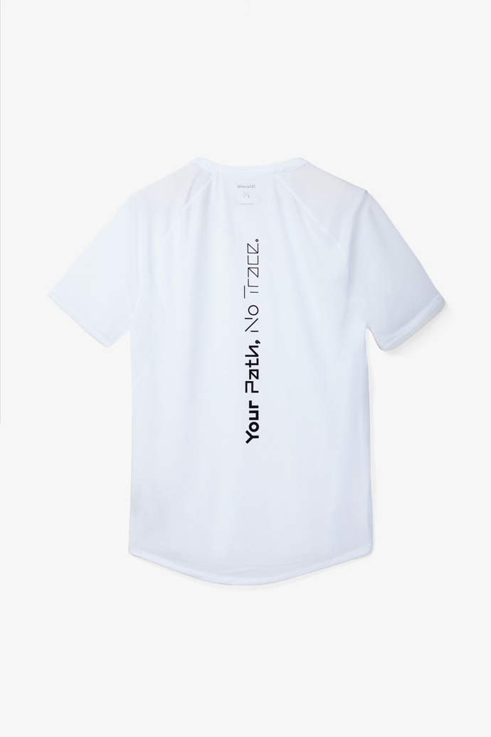Women’s Race T-Shirt White Camiseta blanca de trail para mujer