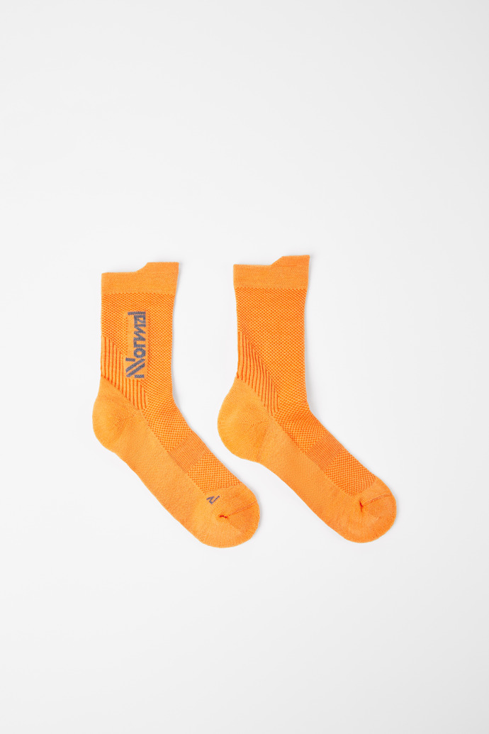 Merino Socks Temperature regulating orange merino socks for women