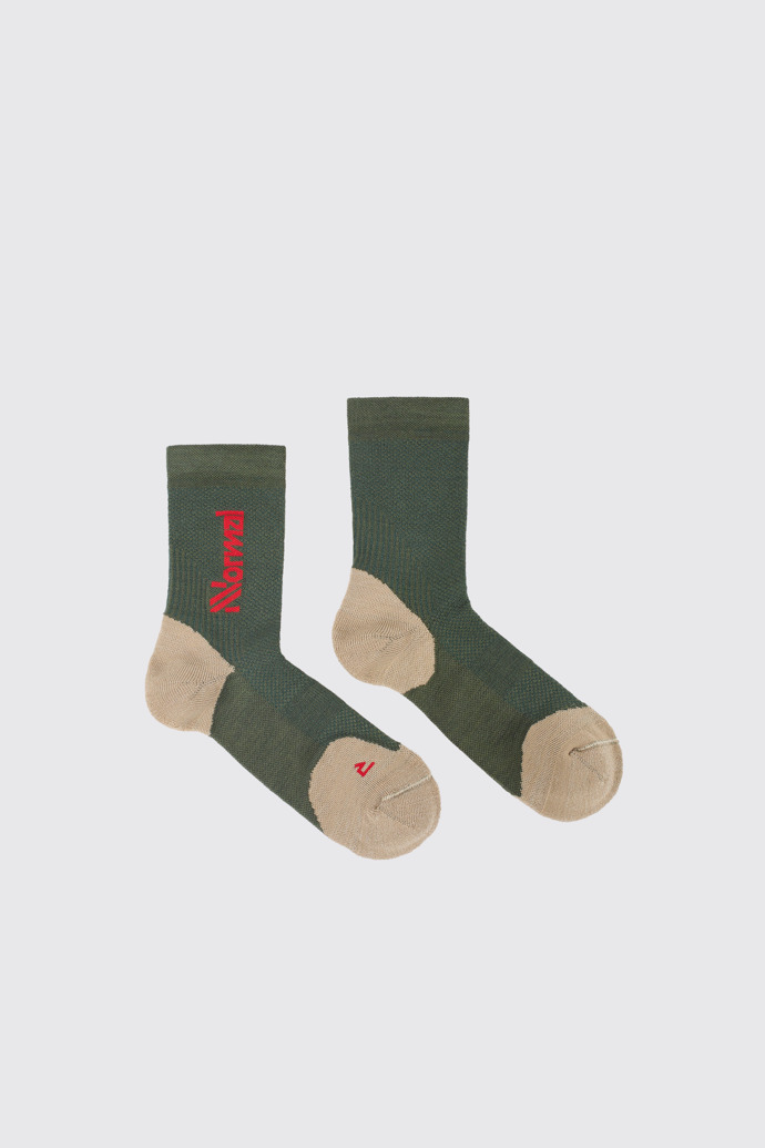 Merino Socks 2 Chaussettes de course unisexes de couleur vert