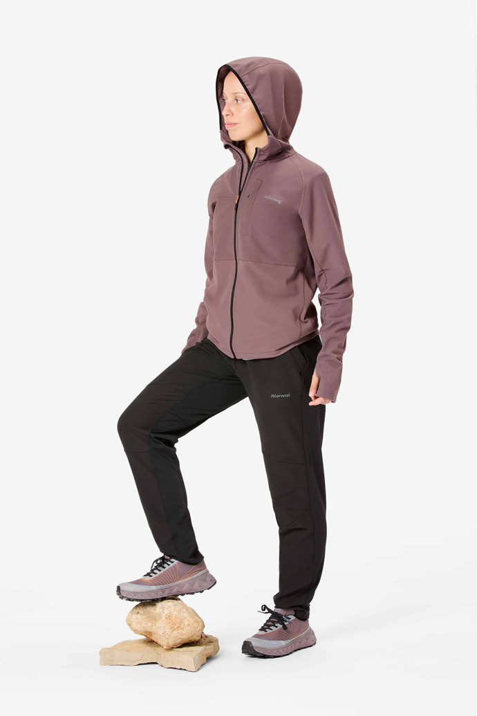Women’s Active Warm Jacket Chaqueta ligera de montaña violeta para mujer con control de temperatura
