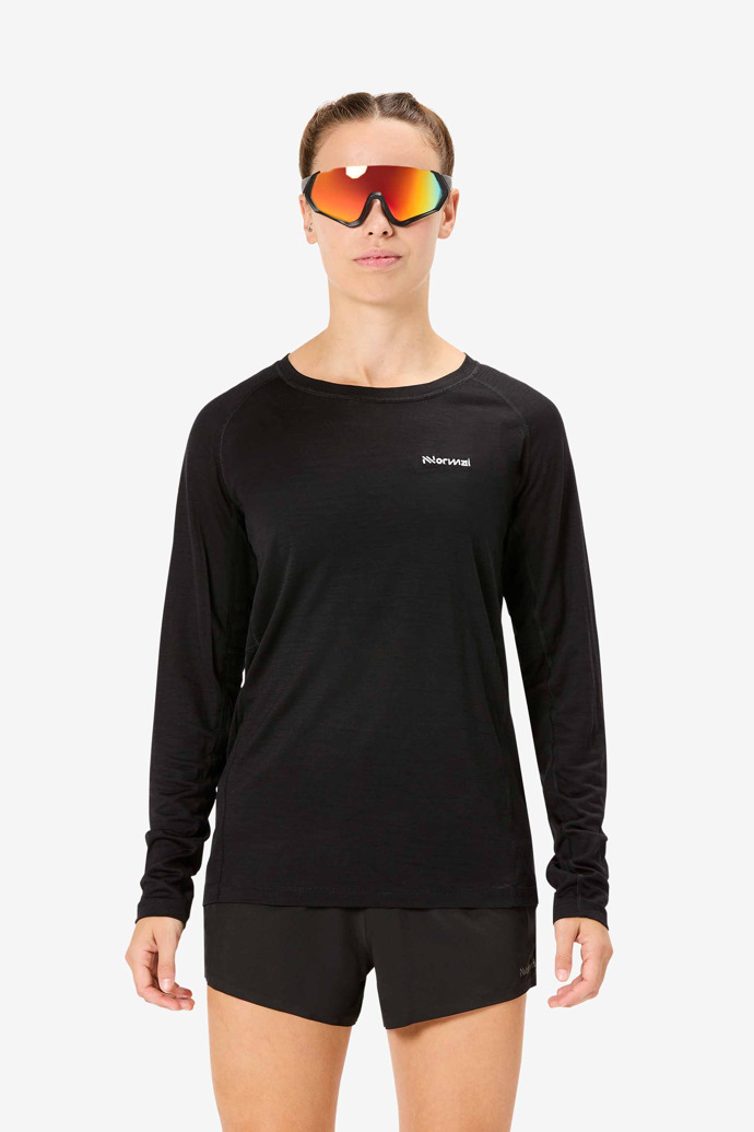 Women’s Merino Long Sleeve T-shirt 100% lana | Regular fit | Manica raglan
