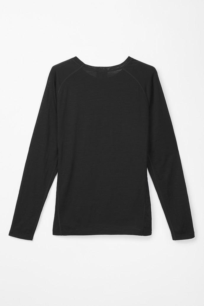Women’s Merino Long Sleeve T-shirt Women's black merino long-sleeved t-shirt