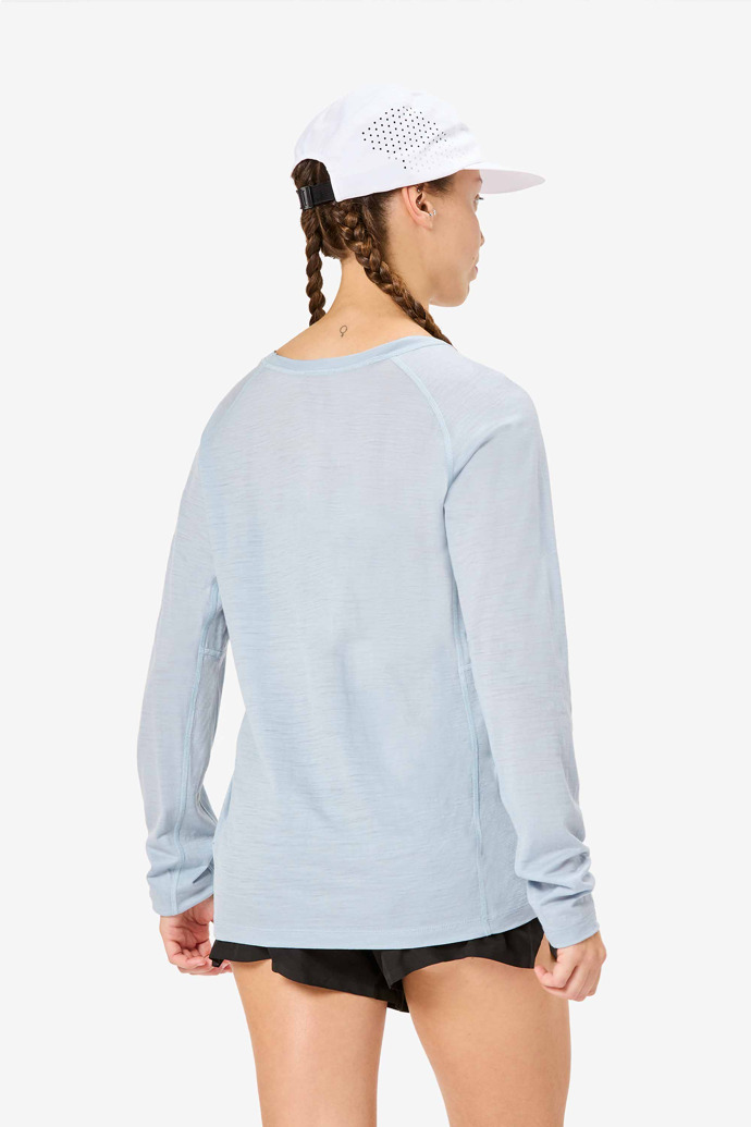 Women’s Merino Long Sleeve T-shirt Camiseta azul de manga larga y lana merina para mujer
