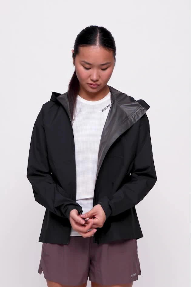 NNormal Trail rain jacket w black N2CWRJ1-001 Jackets Women