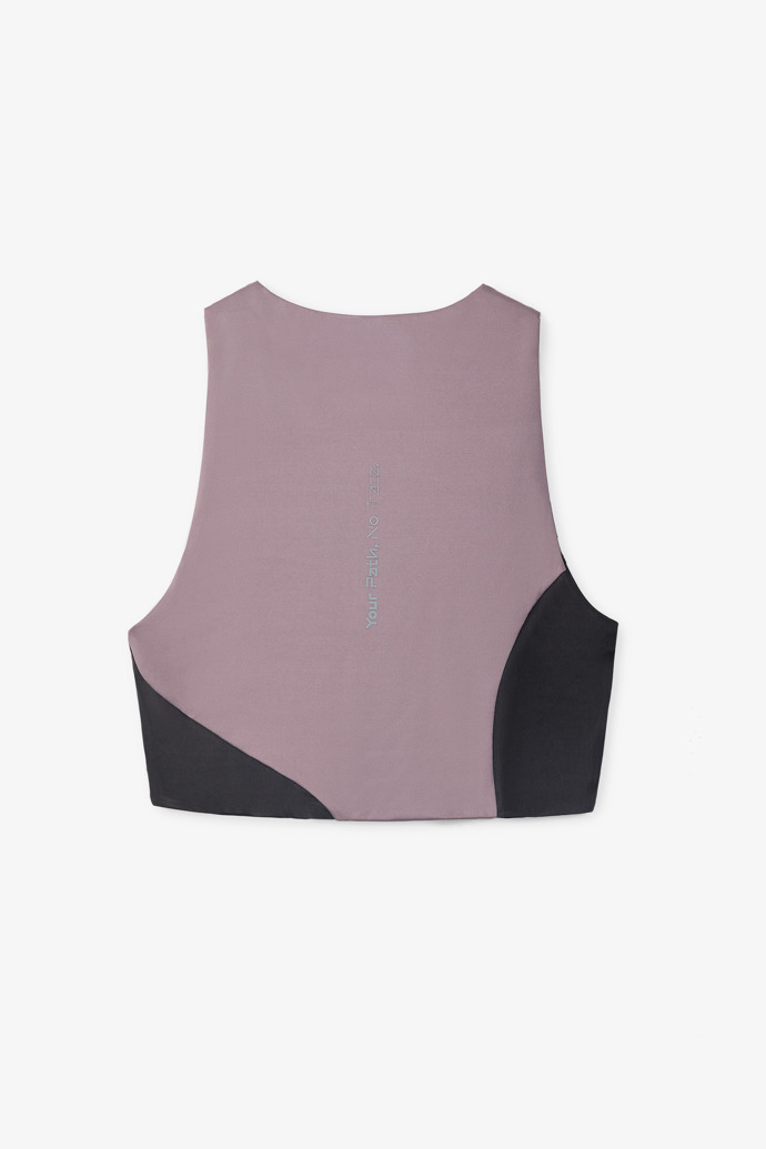 Trail Cropped Top Albergini Purple running crop top for women