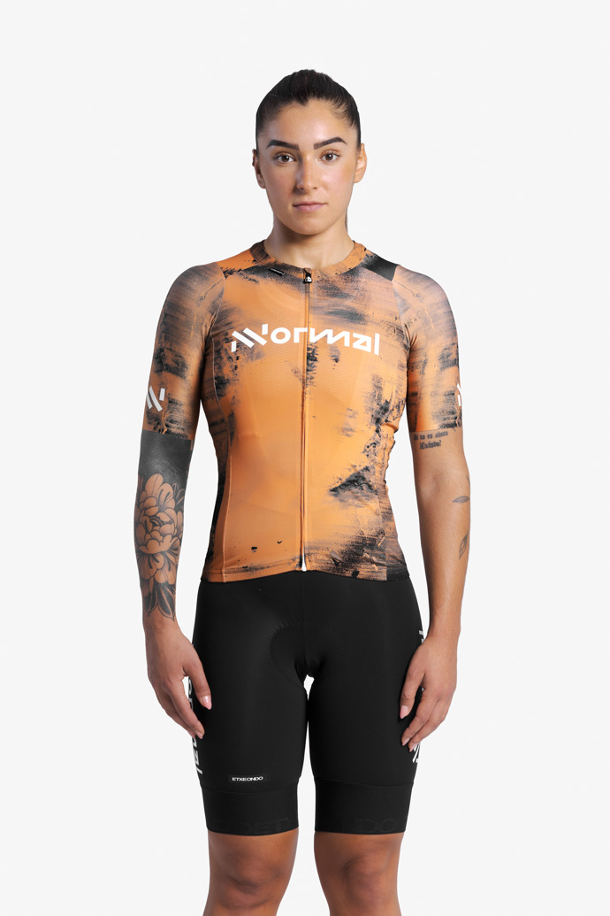 Women's Maillot Orange print