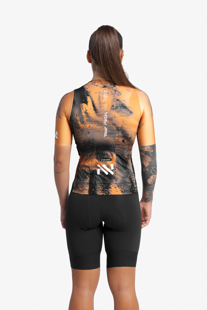Women's Maillot Orange print