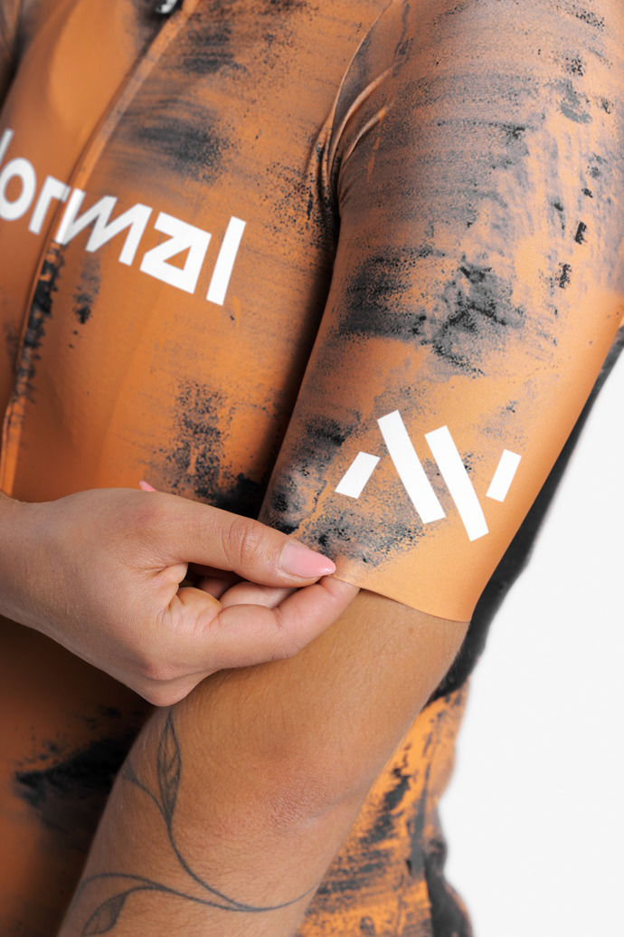 Women's Maillot Orange print
