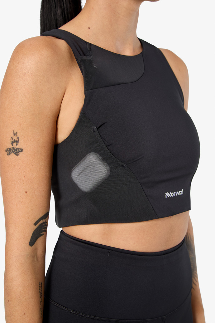 Trail Crop Top 02 W Black Black Women´s Trail Crop Top 02