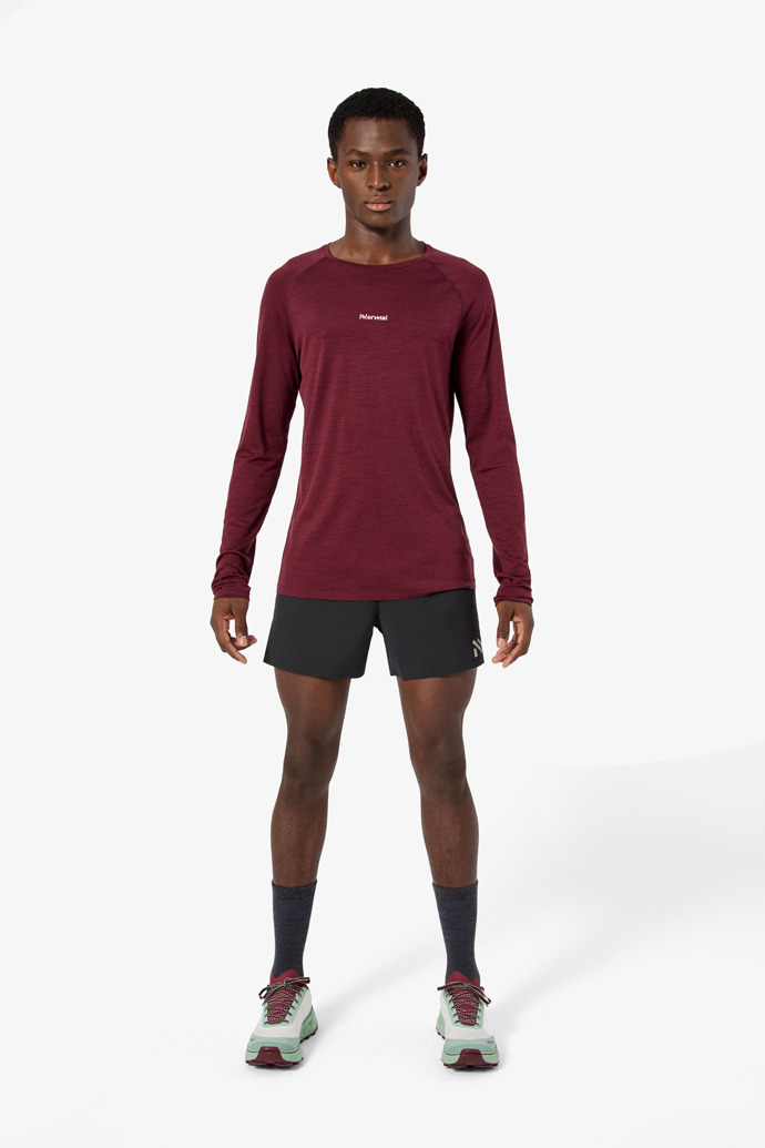 NNormal Merino long sleeve 02 burgundy NC3ML1M-001 T-shirts Men