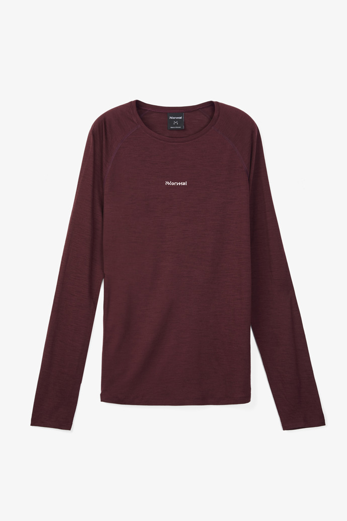 Merino Long Sleeve 02 Burgundy Burgundy Men´s Merino Long Sleeve 02
