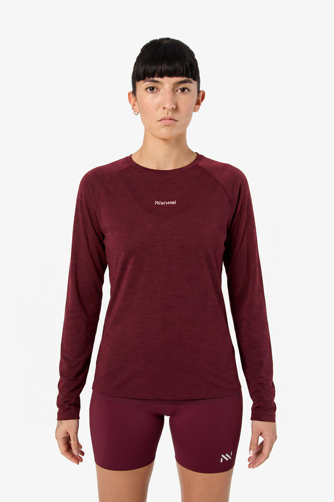 Merino Long Sleeve 02 W Burgundy Burgundy Women´s Merino Long Sleeve 02