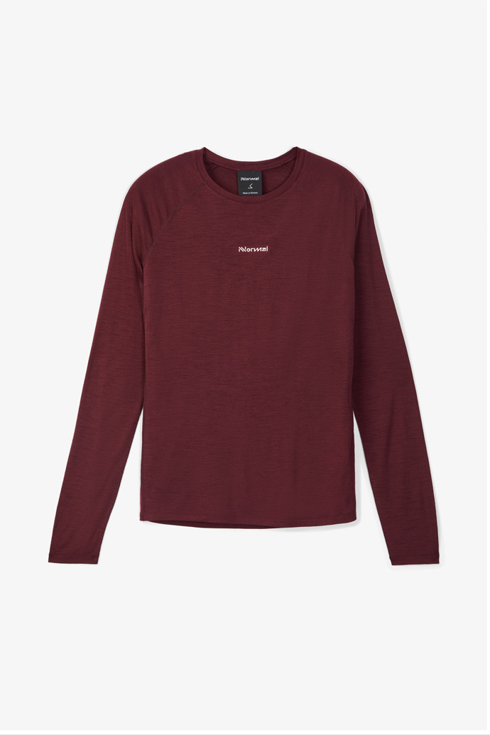 Merino Long Sleeve 02 W Burgundy Burgundy Women´s Merino Long Sleeve 02