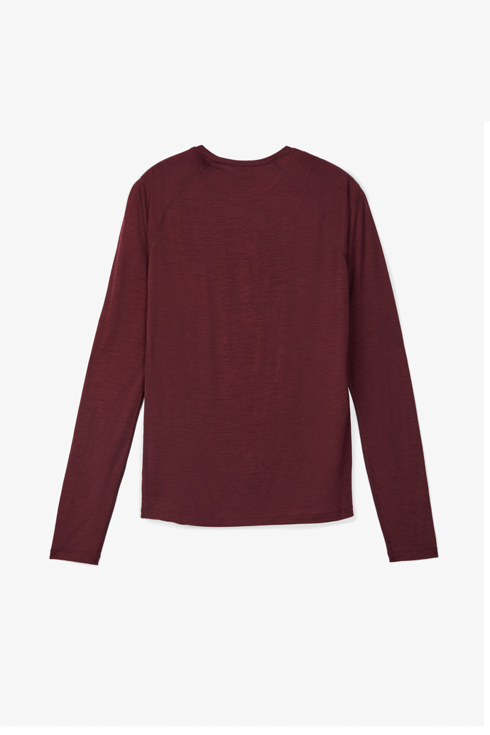 Merino Long Sleeve 02 W Burgundy Burgundy Women´s Merino Long Sleeve 02