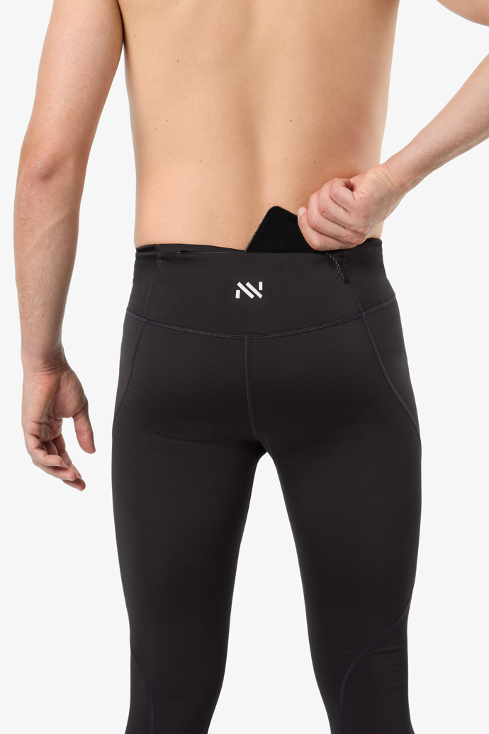 Active Tight Black Men’s Cold Weather Trail Running Tights