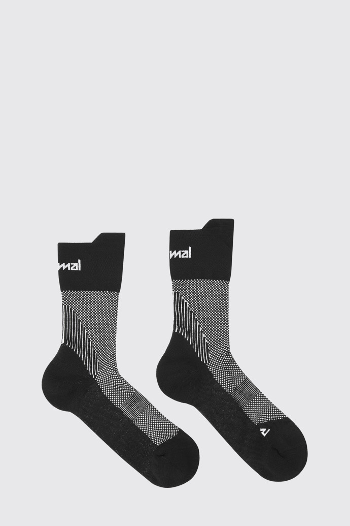 Running Socks Black Calcetines de running negros compresivos caña media para hombre