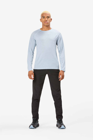Alternative image of N2CMML1-002 - Men’s Merino Long Sleeve T-shirt - T-shirt à manches longues en laine mérinos pour hommes | 100 % laine mérinos | Coupe classique | Manches raglan