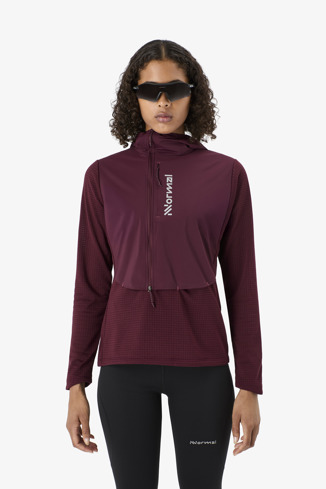 Tech Hoodie W Port Vermut